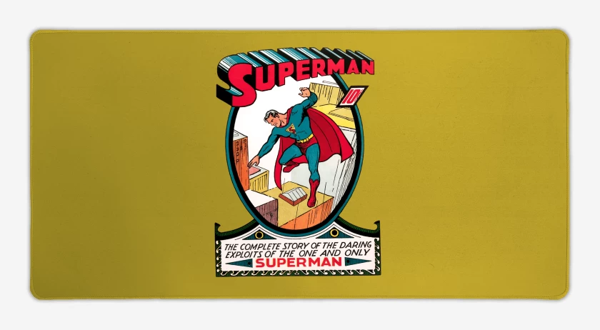 Mouse pad Gamer Amarillo de Superman Comic Clásico