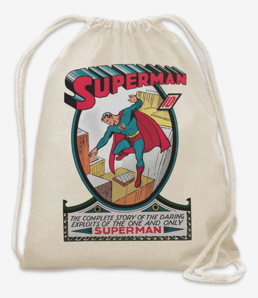 Mochila Blanco de Superman Comic Clásico