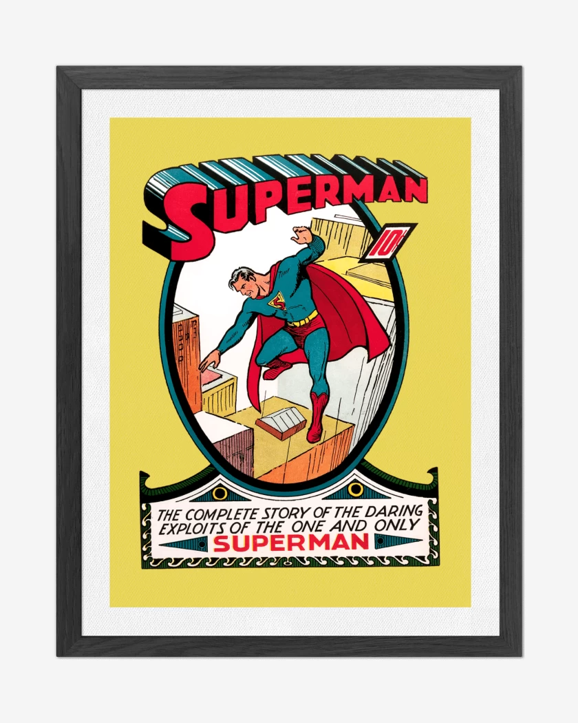 Cuadro decorativo Amarillo de Superman Comic Clásico