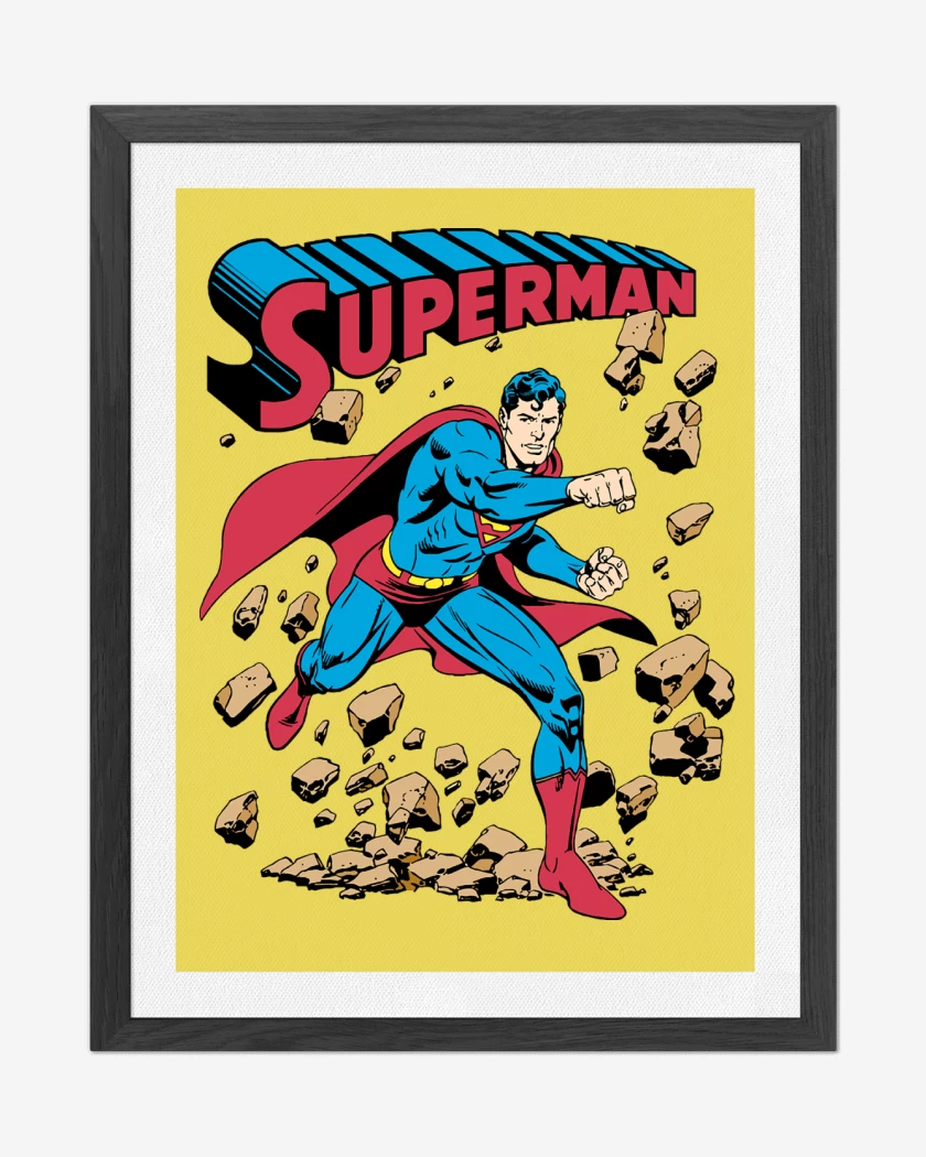 Cuadro decorativo Amarillo de Superman Imbatible