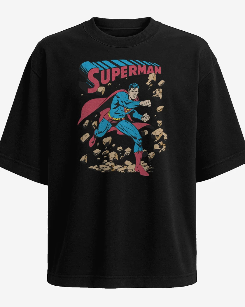 Polera Oversize Superman Imbatible