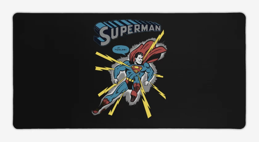 Mouse pad Gamer Negro de Superman Comic