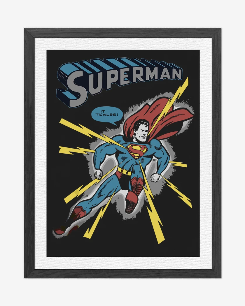 Cuadro decorativo Negro de Superman Comic