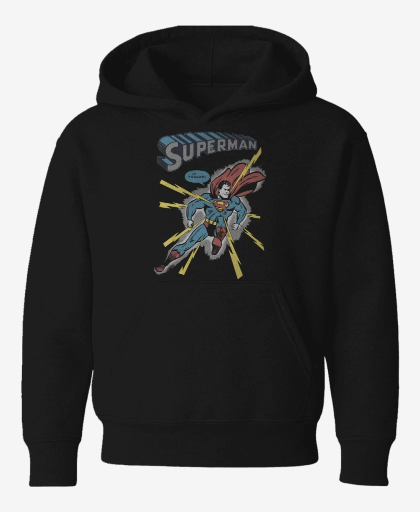 Poleron de niño Negro de Superman Comic