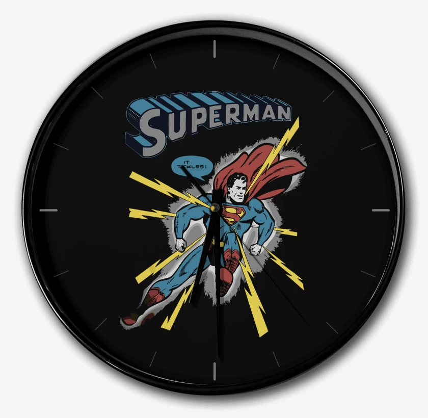 Reloj Negro de Superman Comic