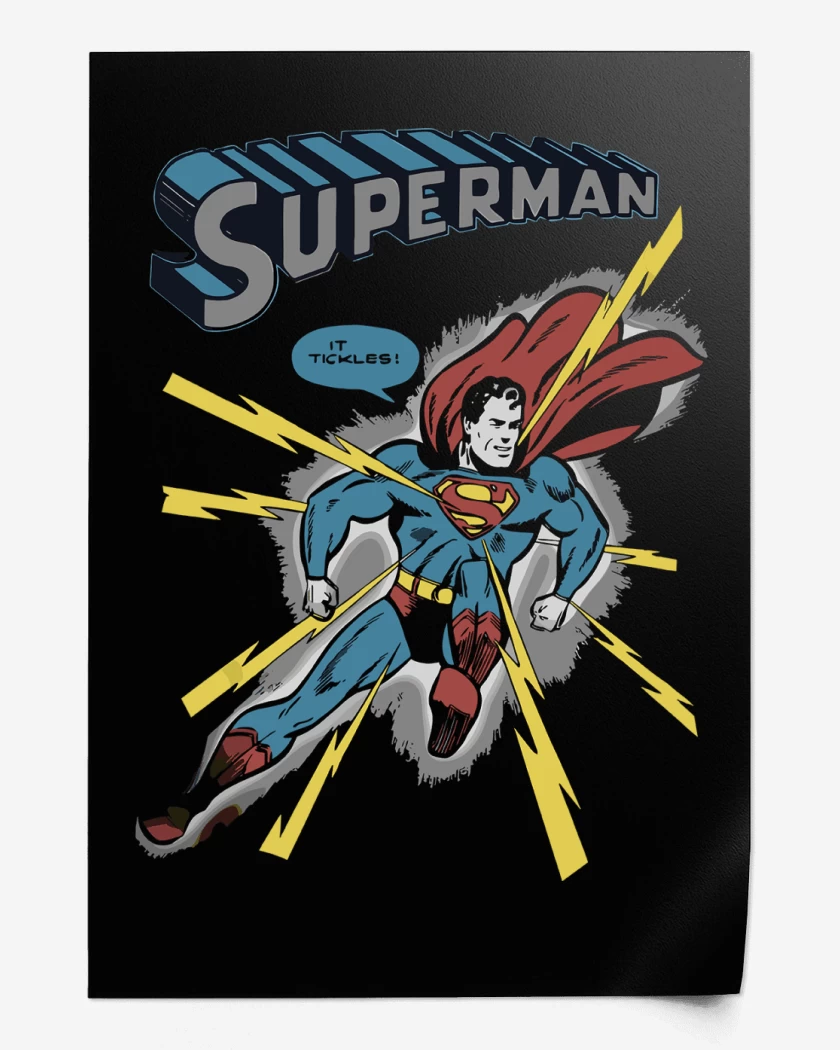 Print Negro de Superman Comic