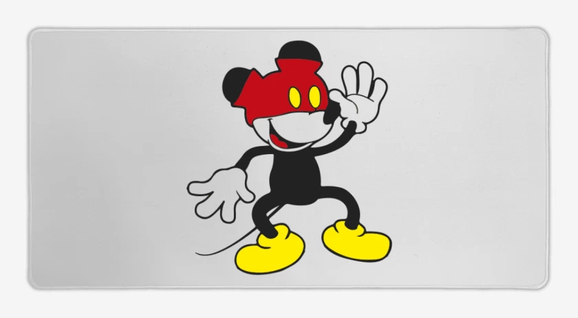 Mouse pad Gamer Blanco de Mickey pantalones arriba