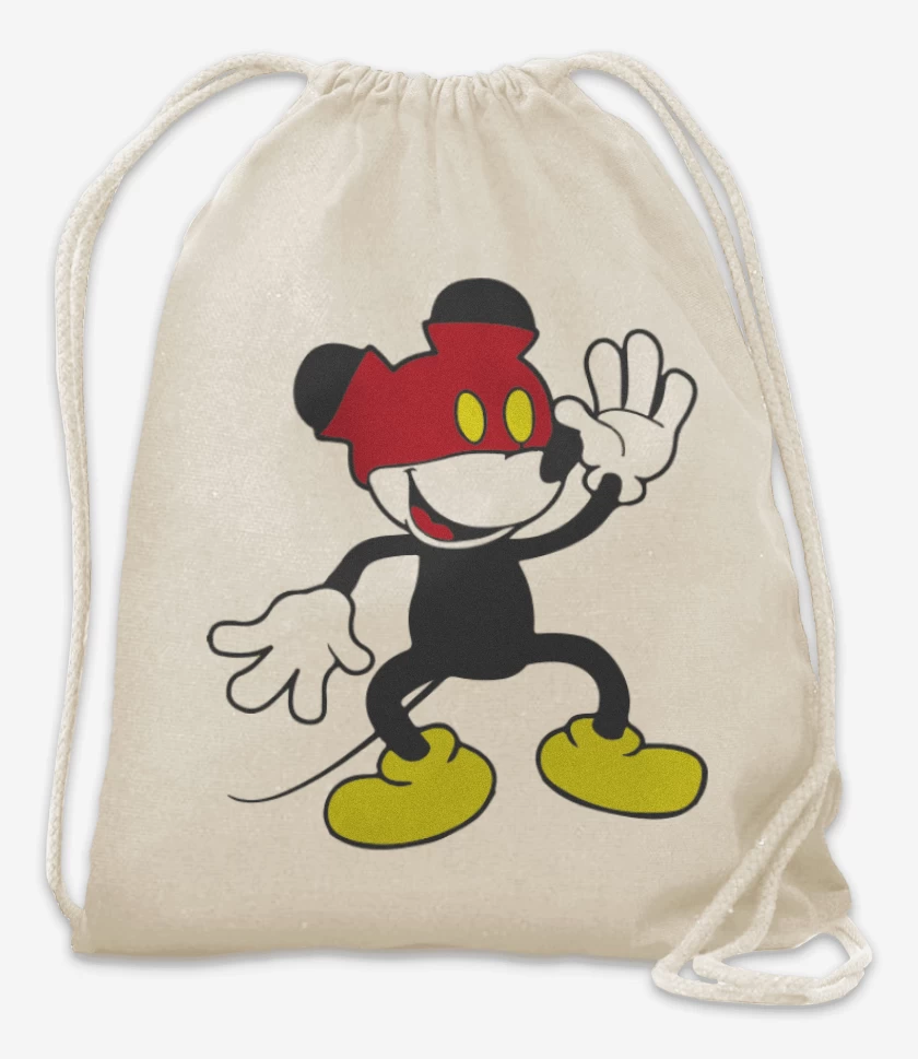 Mochila Blanco de Mickey pantalones arriba