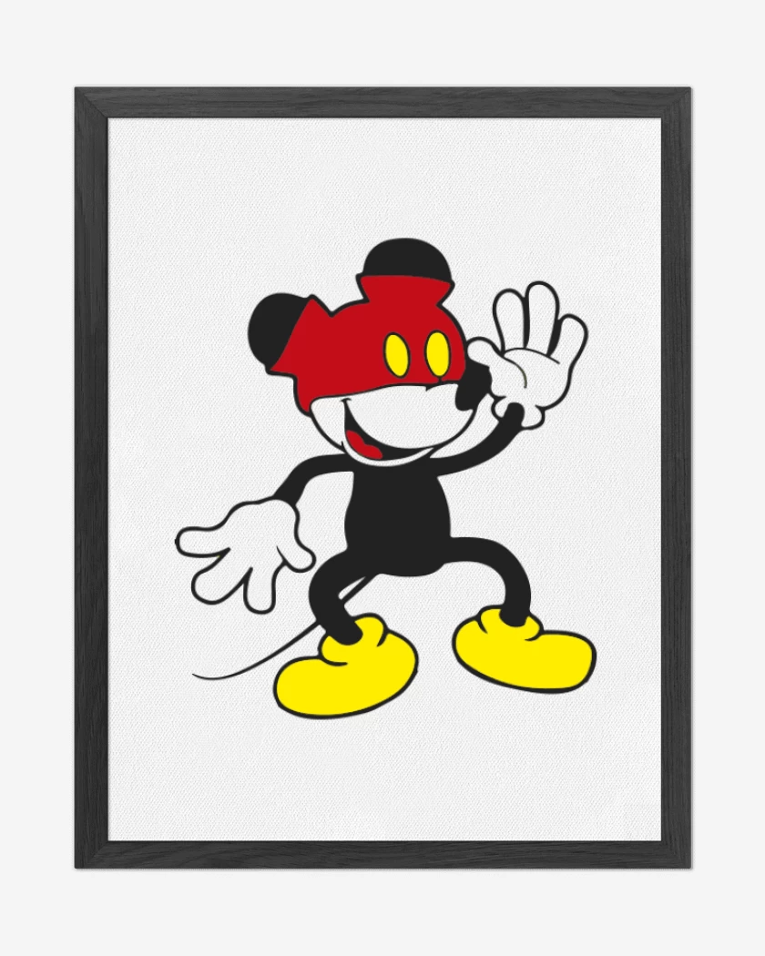 Cuadro decorativo Mickey pantalones arriba