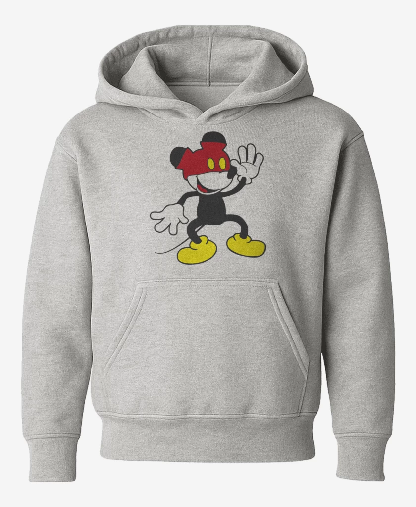 Poleron de niño Gris Melange de Mickey pantalones arriba