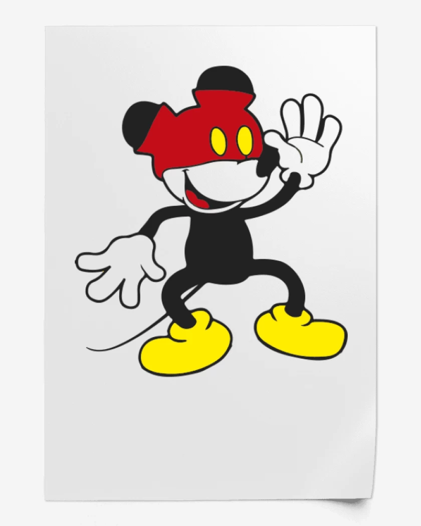 Print Mickey pantalones arriba