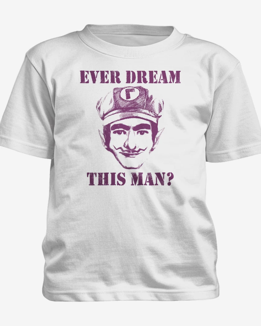 Polera de niño Blanco de Waluigi Real