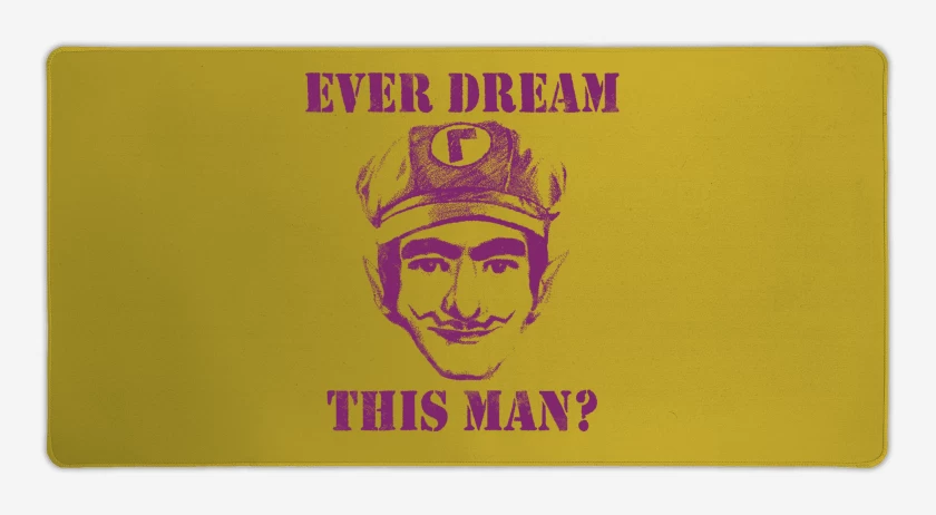Mouse pad Gamer Amarillo de Waluigi Real