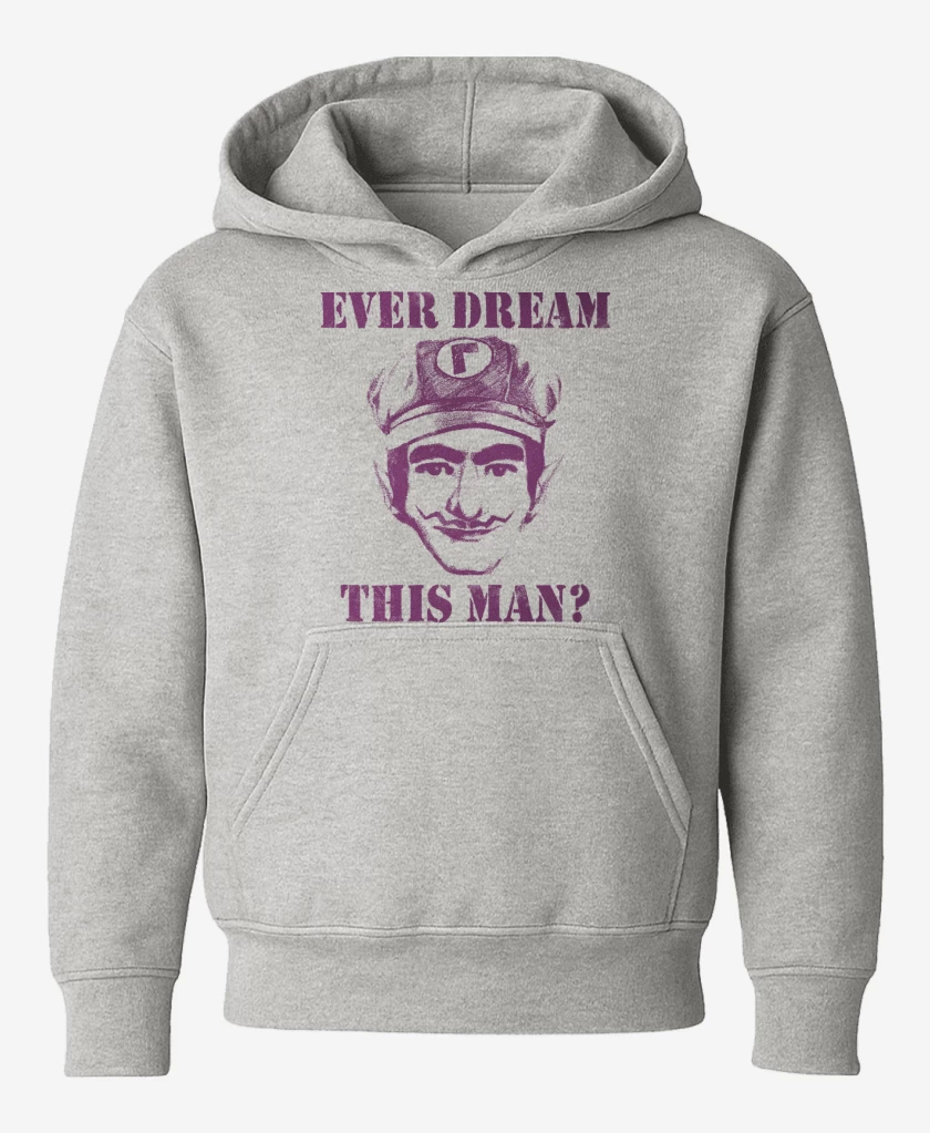 Poleron de niño Gris Melange de Waluigi Real