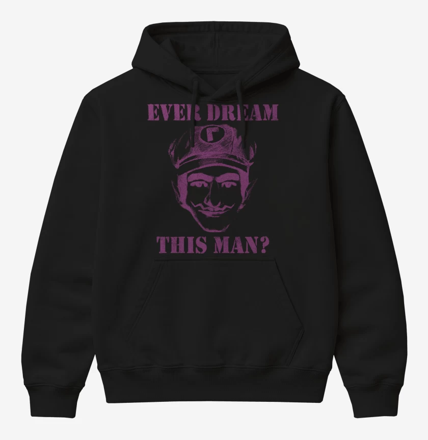 Poleron Canguro básico Negro de Waluigi Real