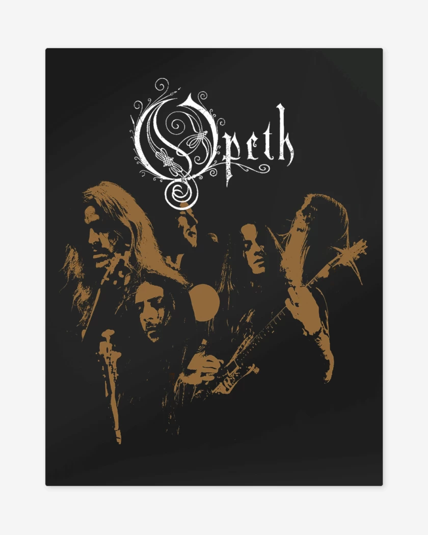 Print metalico Negro de Opeth Band