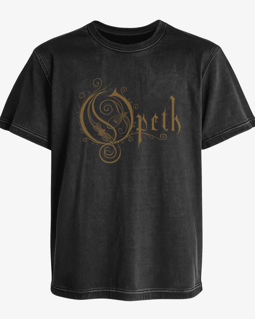 Polera desgastada Opeth Logo N