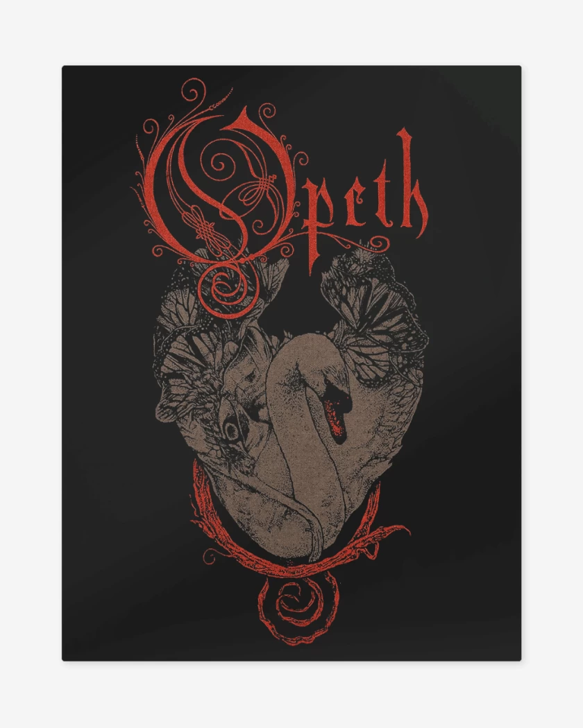 Print metalico Negro de Opeth Swan
