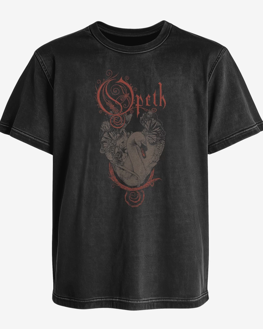 Polera desgastada Opeth Swan