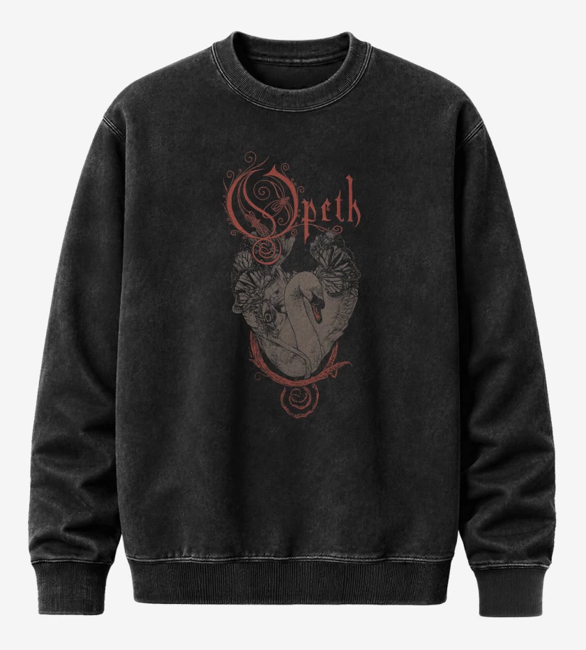 Poleron Polo Acid Wash Negro de Opeth Swan