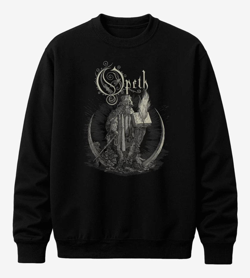 Poleron polo Negro de Opeth Mago