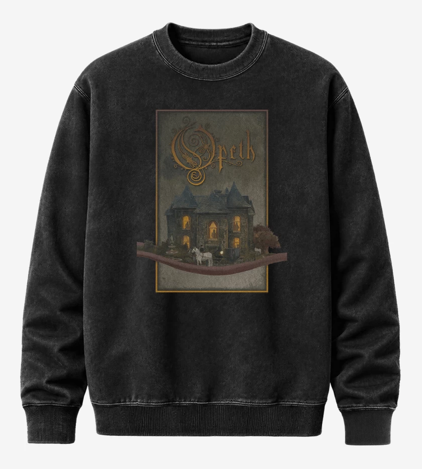 Poleron Polo Acid Wash Negro de Opeth In Cauda 