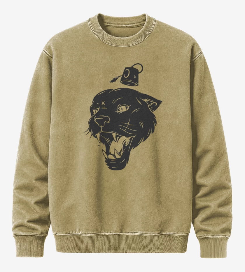 Poleron Polo Acid Wash Beige de Pantera