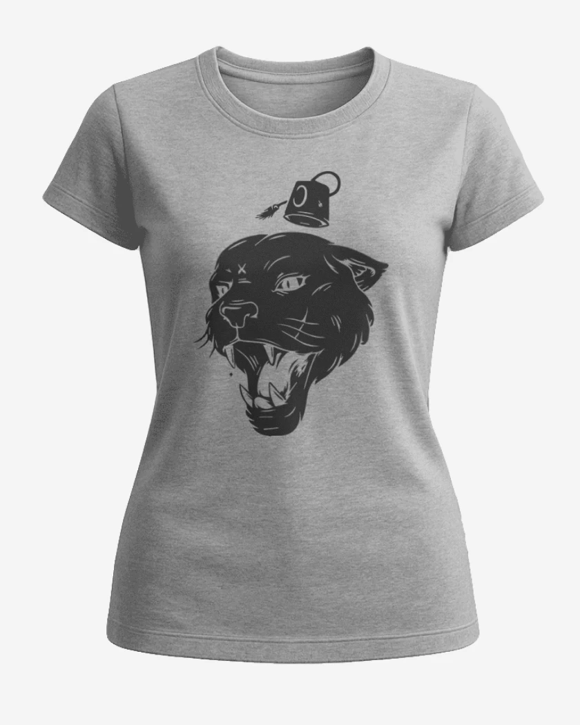 Polera de Mujer Gris Melange de Pantera
