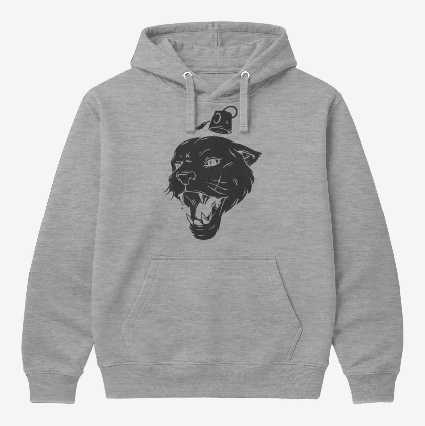 Polerón Canguro Gris Melange de Pantera