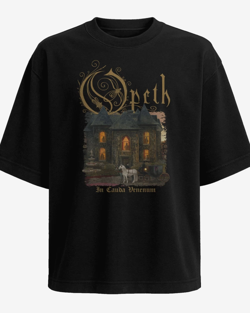 Polera Oversize Negro de Opeth In Cauda Venenum