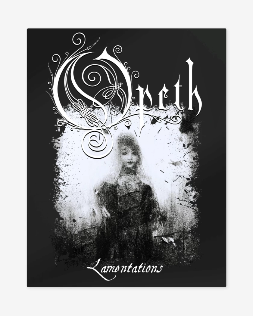 Print metalico Negro de Opeth Lamentations