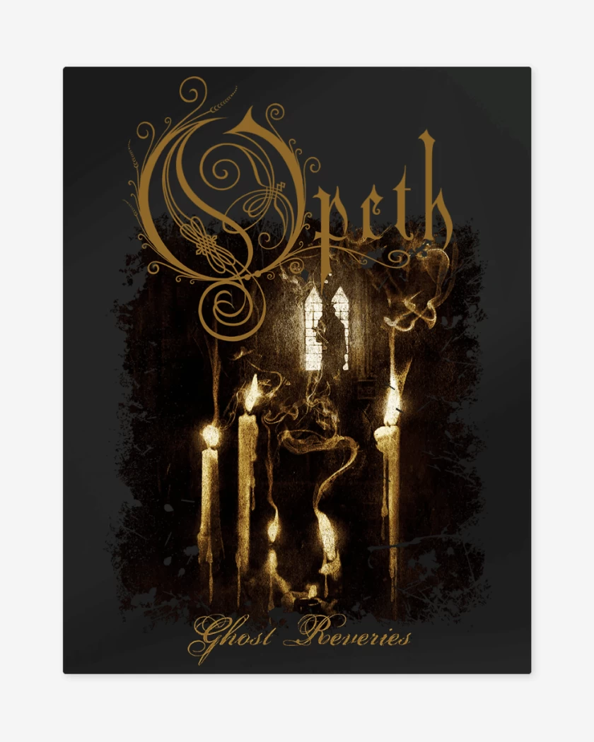 Print metalico Negro de Opeth Ghost Reveries