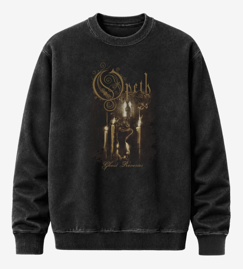 Poleron Polo Acid Wash Negro de Opeth Ghost Reveries