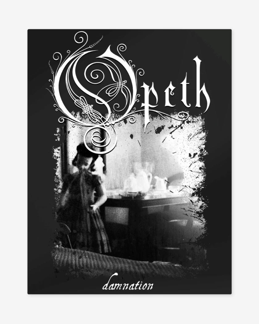 Print metalico Negro de Opeth Damnation