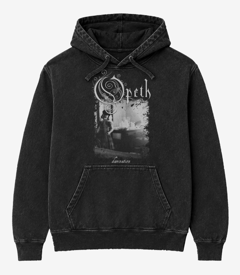 Poleron Canguro Acid Wash Negro de Opeth Damnation