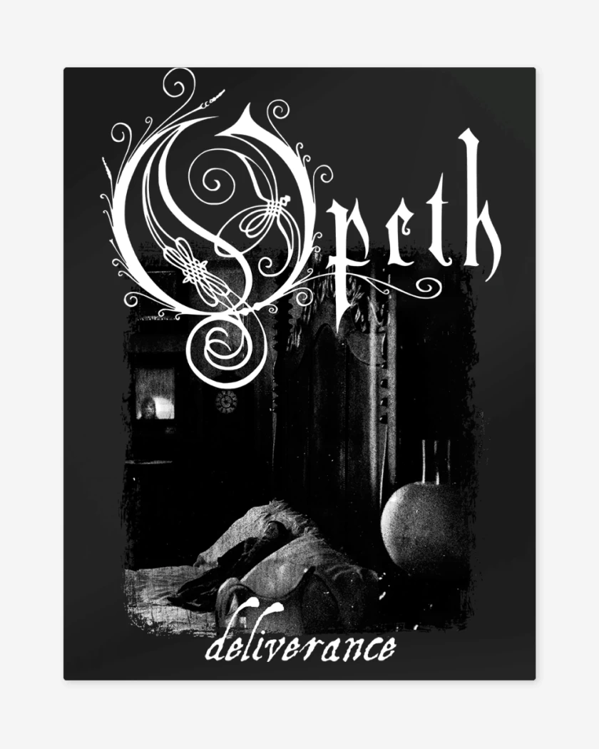 Print metalico Negro de Opeth Deliverance
