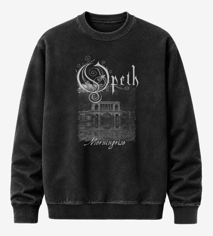 Poleron Polo Acid Wash Negro de Opeth Morningrise
