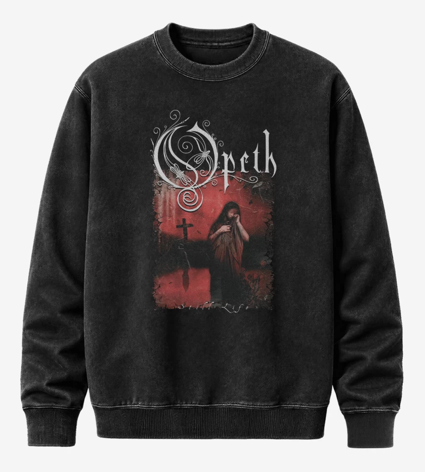 Poleron Polo Acid Wash Negro de Opeth Still Life