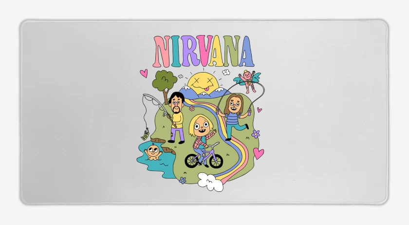 Mouse pad Gamer Blanco de Happy Nirvana
