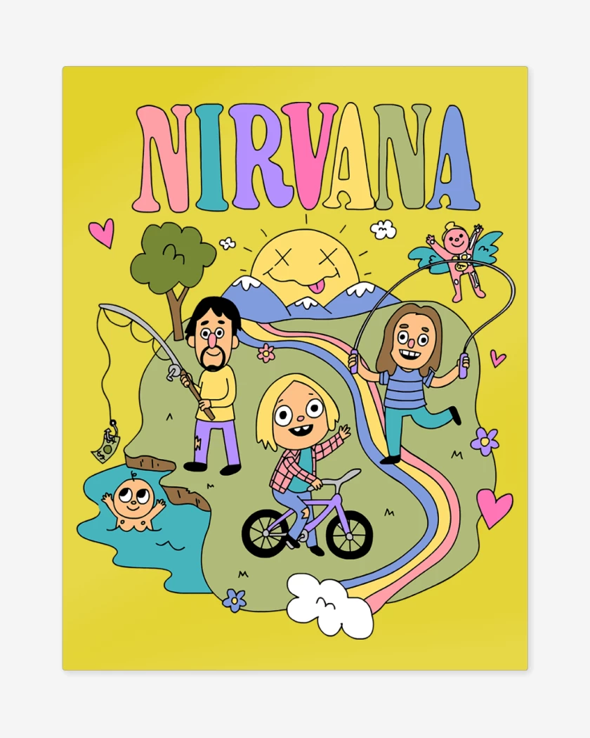 Print metalico Amarillo de Happy Nirvana