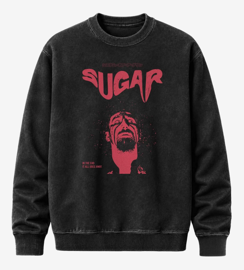Poleron Polo Acid Wash Negro de SOAD Sugar