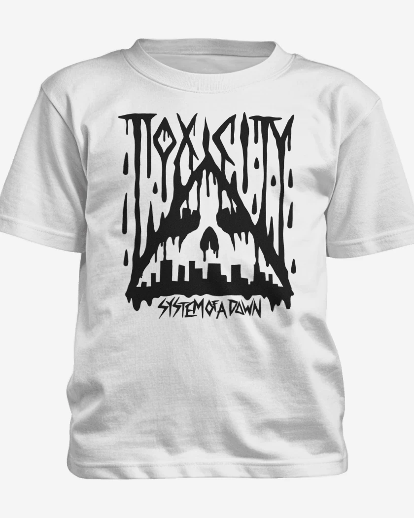 Polera de niño Blanco de SOAD Toxicity