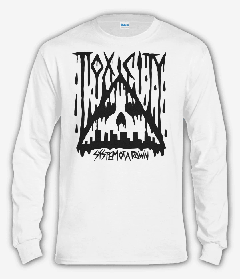 Polera manga larga Blanco de SOAD Toxicity