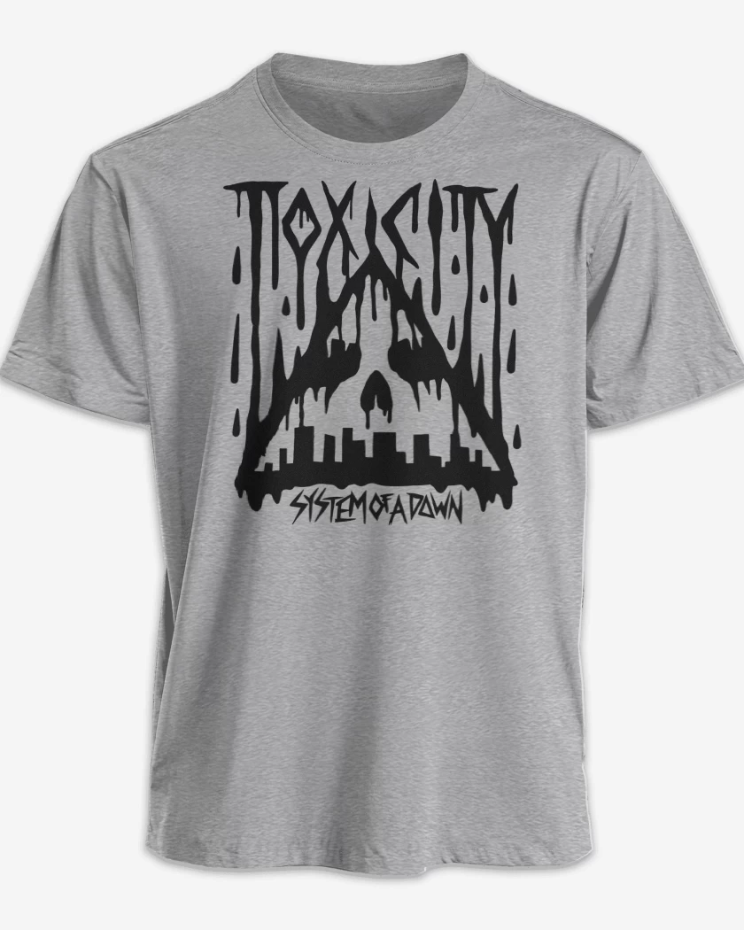 Polera premium Gris Melange de SOAD Toxicity