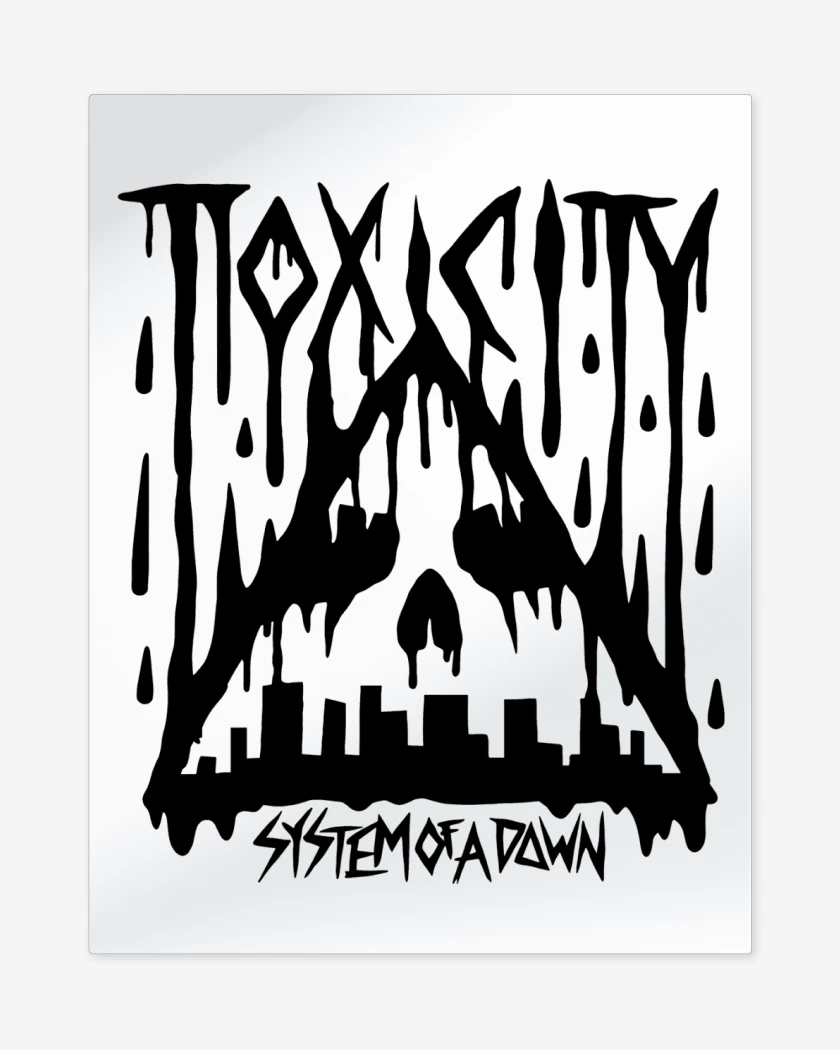 Print metalico Blanco de SOAD Toxicity