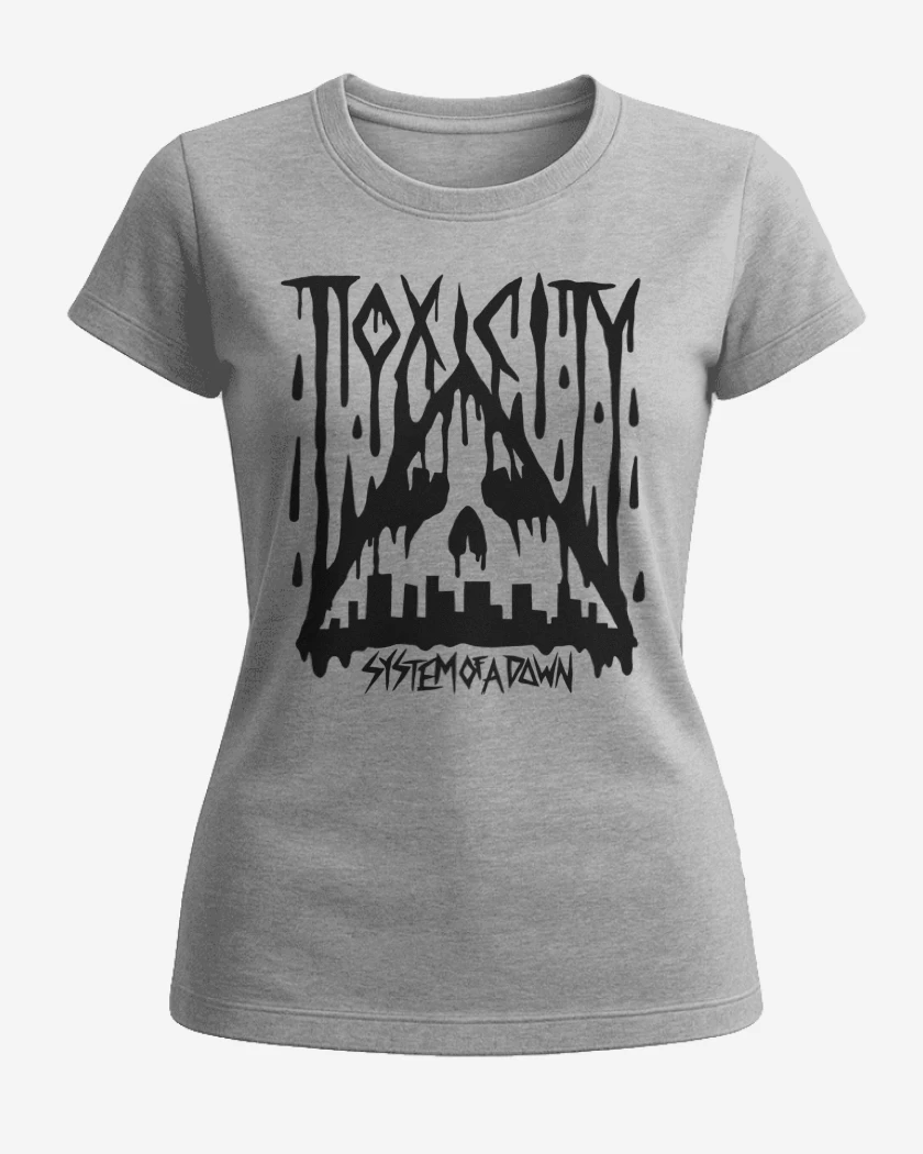 Polera de Mujer Gris Melange de SOAD Toxicity