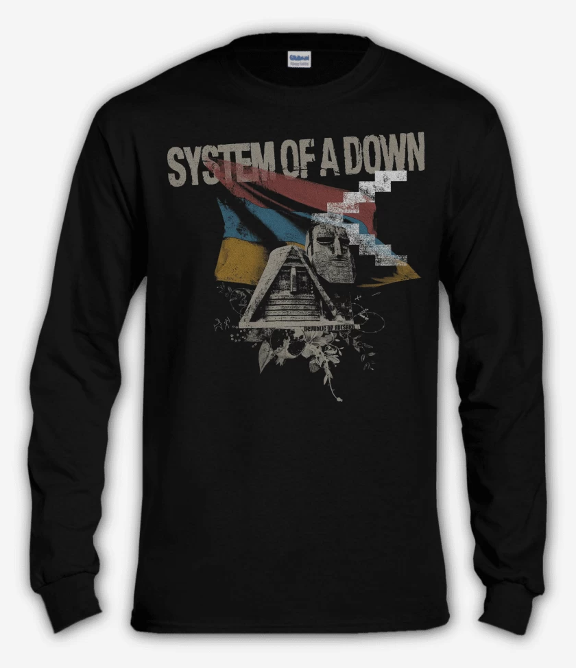 Polera manga larga Negro de System of a Down LATAM