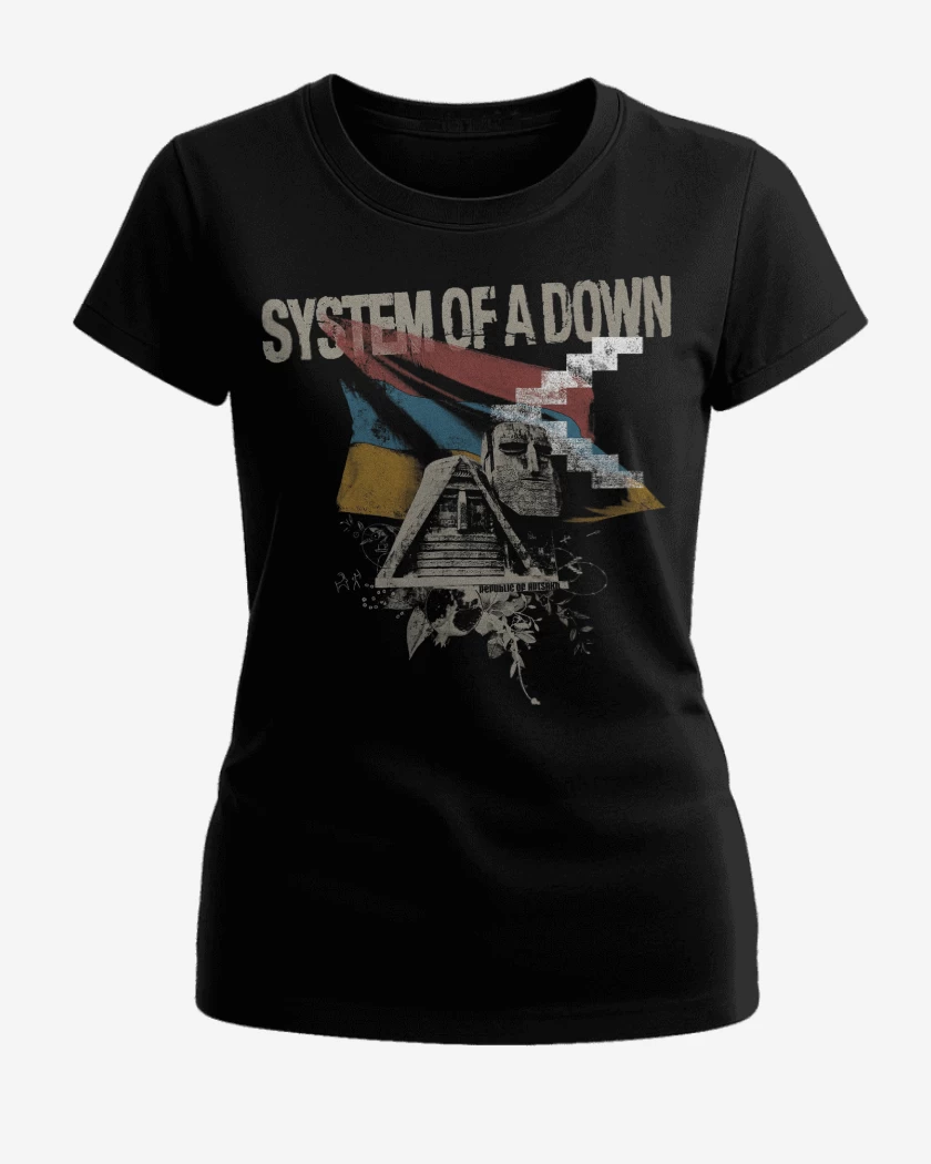 Polera de Mujer Negro de System of a Down LATAM