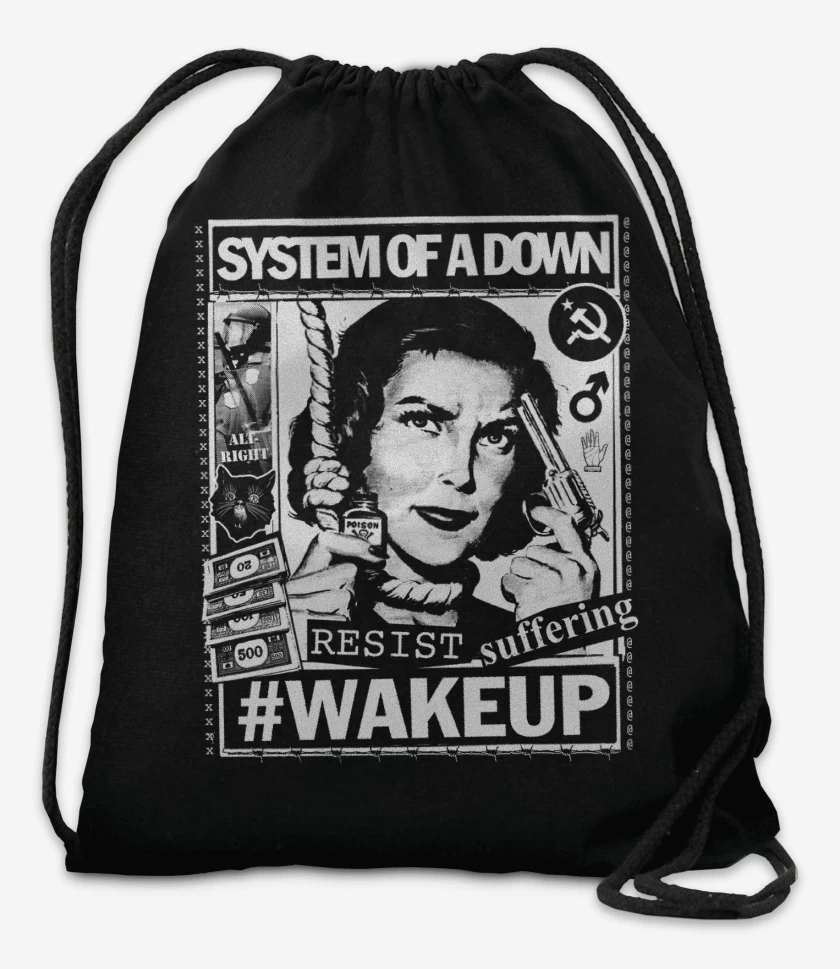 Mochila Negro de System of a Down Wake Up