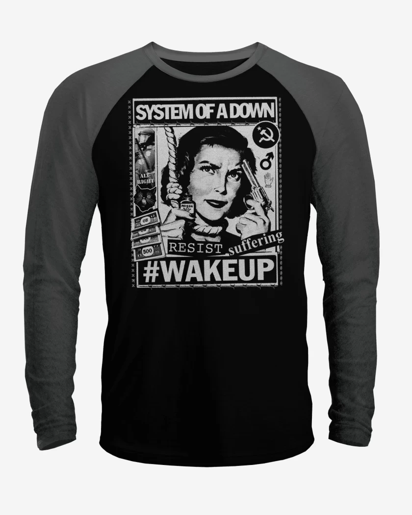 Polera Raglan System of a Down Wake Up